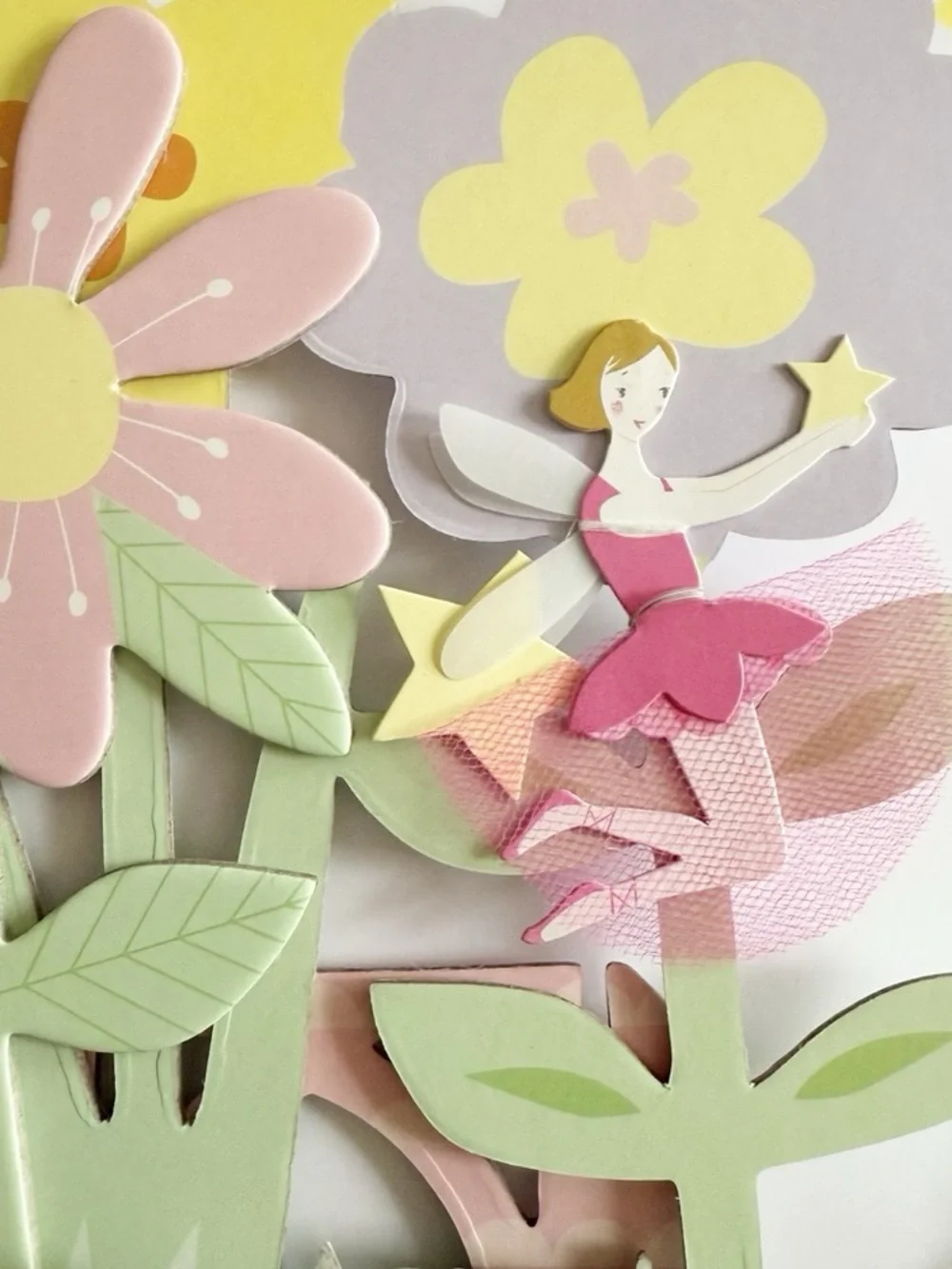 Meri Meri Fairy Wishes Centerpiece Fairy Party Garland 3D Birthday Decor Set VTG